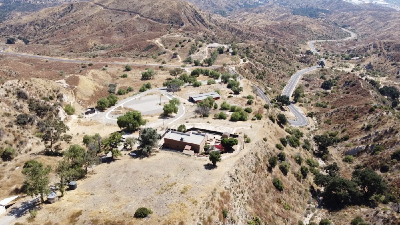 The homestead from above