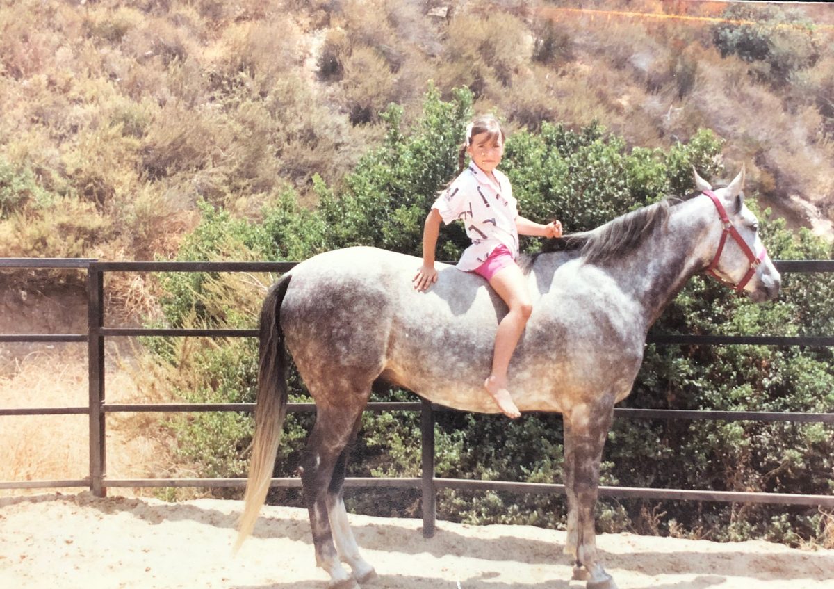 On a horse