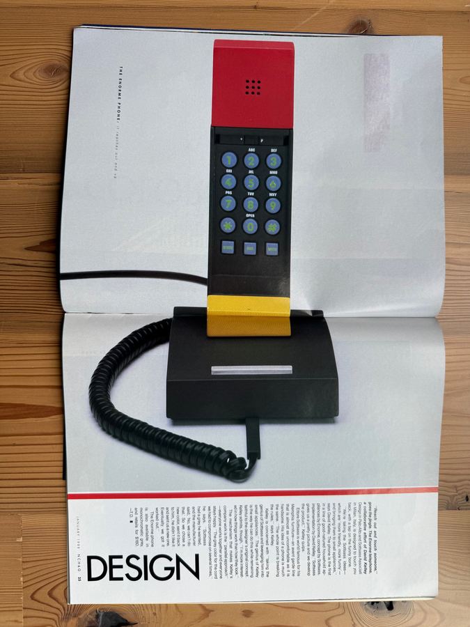 ENORME telephone on a design magazine